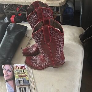 Nocona Maroon Heeled Western Boots